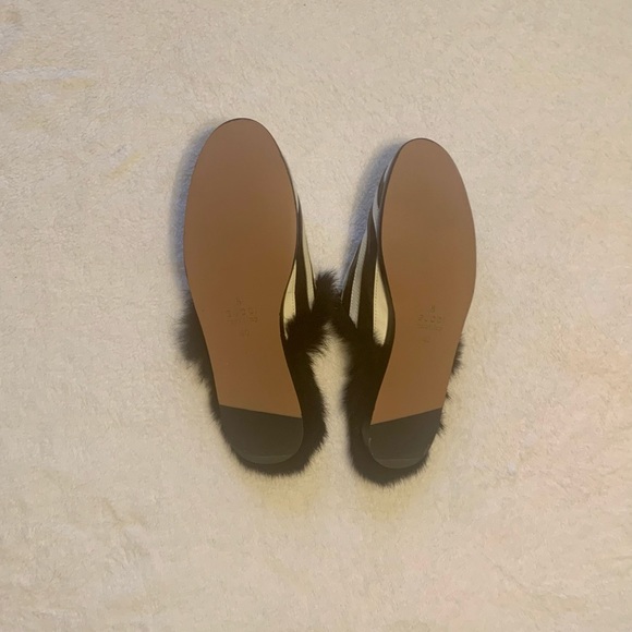COPY - New Gucci Princeton Leather & Lamb Fur Slides - size 40 - Picture 4 of 15